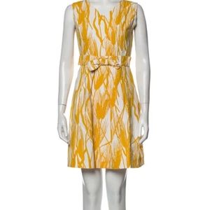Moschino Printed Yellow Dress Size 12